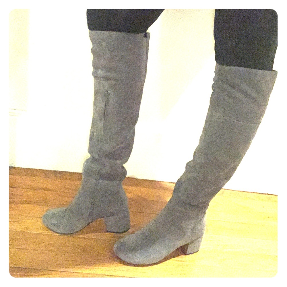 Brand New - Grey Knee high Clarks boots